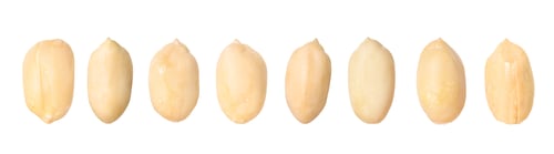 Preview: Many peanuts isolated on white, set. Healthy snack