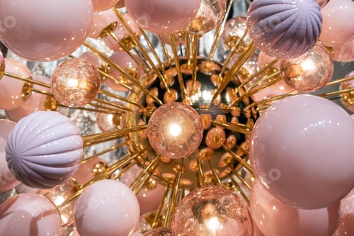 Preview: Creative chandelier with shiny baubles