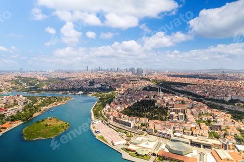 Preview: Aerial drone panoramic view of Istanbul, Turkey