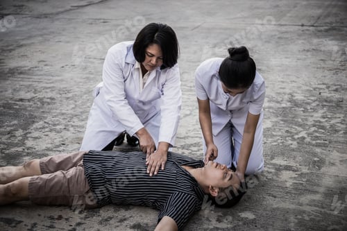 Preview: Emergency CPR on a Man, Nurse try to Process Resuscitation (First Aid)