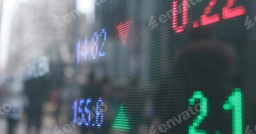 Preview: Stock market showing the prices of index