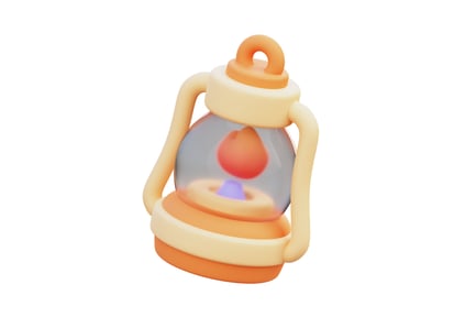 Vista previa: Ilustración 3D de linterna