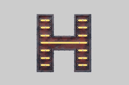 Preview: Industrial health symbol h icon