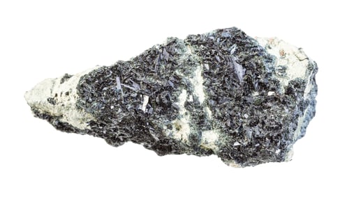 Preview: unpolished Hornblende on Amphibole rock isolated