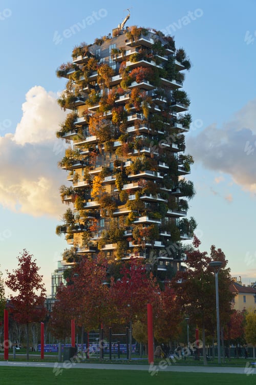 Preview: Milan, Italy: modern buildings known as Bosco Verticale