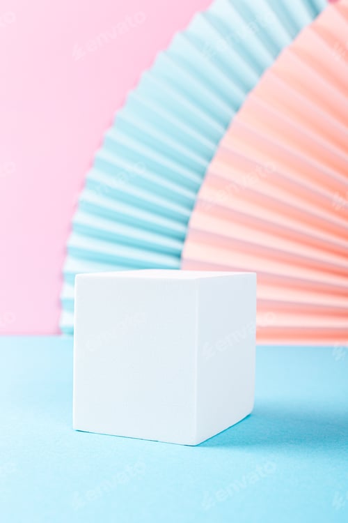 Preview: Colorful abstract background with paper fans