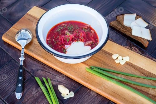 Preview: Ukrainian and Russian traditional soup borscht