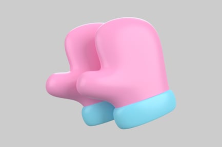 Preview: Cute booties pastel pink blue