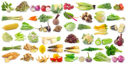 Preview: set of vegetable on white background