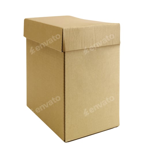 Preview: Closed cardboard box isolated
