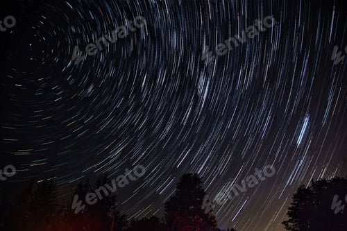 Preview: Beautiful shot of the night sky with breathtaking spinning stars