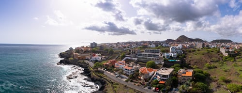 Preview: Aerial view of Cidadela in Praia - Santiago - Capital of Cape Verde Islands - Cabo Verde