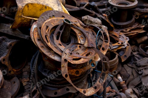 Preview: Rusty old screws Lots on stack material