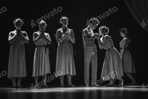 Preview: staging on the stage of a children's theater with actors