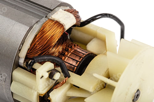 Preview: Electric motor isolated on a white background