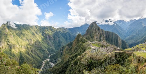 Preview: Panoramic View of Machu Picchu Inca Ruins - Sacred Valley, Peru