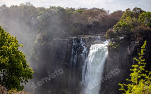 Preview: Victoria Falls, waterfall on the Zambezi River between Zambia and Zimbabwe. Africa