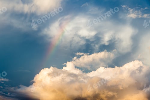 Preview: colorful dramatic sky with cloud at sunset.