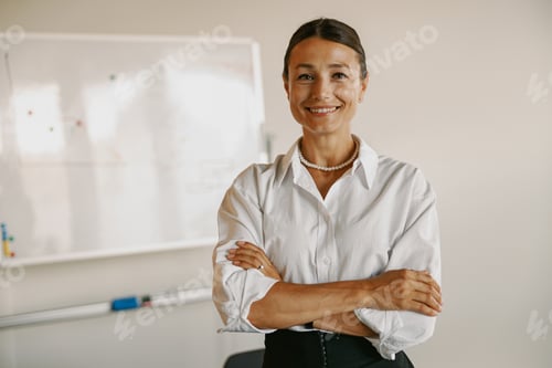 Preview: A Professional Woman is in a Modern Workspace