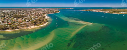 Preview: Aerial drone view of south part of Bribie Island, Queensland, Au