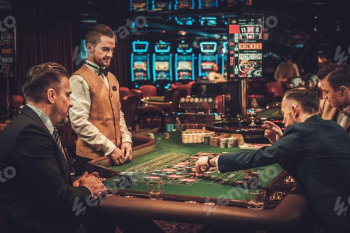 Preview: Upper class friends gambling in a casino