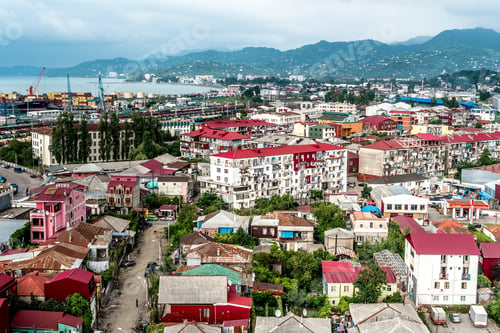 Preview: Industrial railway station near port dock, Batumi