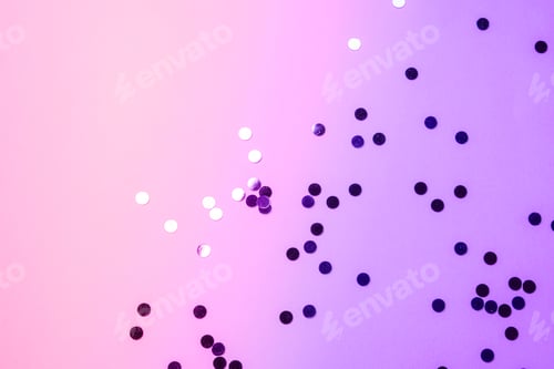 Preview: Sparkling confetti on pink purple background