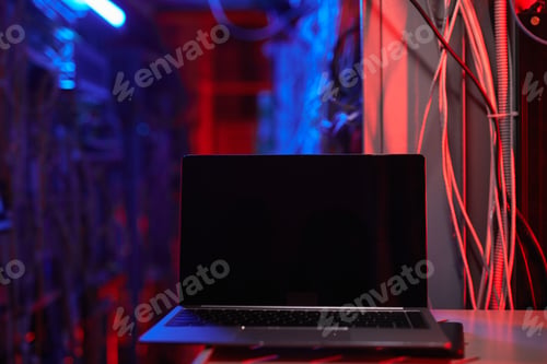 Preview: Dark Network Room Background