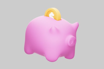 Preview: Piggy bank with coin