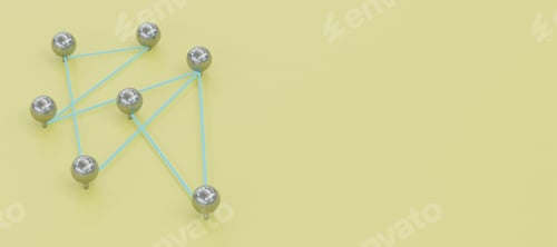 Preview: Globes connected with lines - concept of management