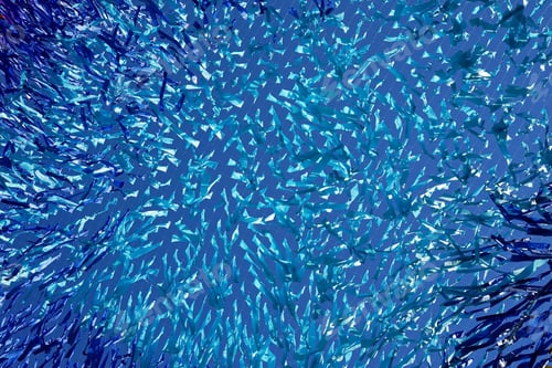 Preview: Abstract Background And Texture Closeup From Blue Tapes Of Fabric Or From Textile Material
