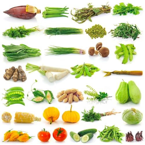 Preview: vegetable on white background