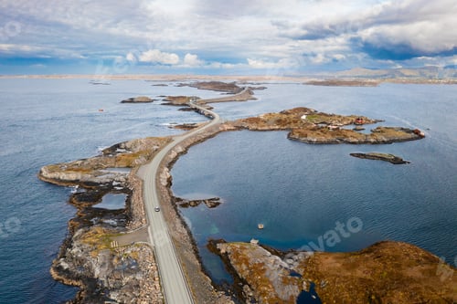 Preview: Winding Atlantic ocean road connects rocky islands across water