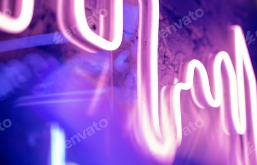 Preview: Pink and purple abstract neon background