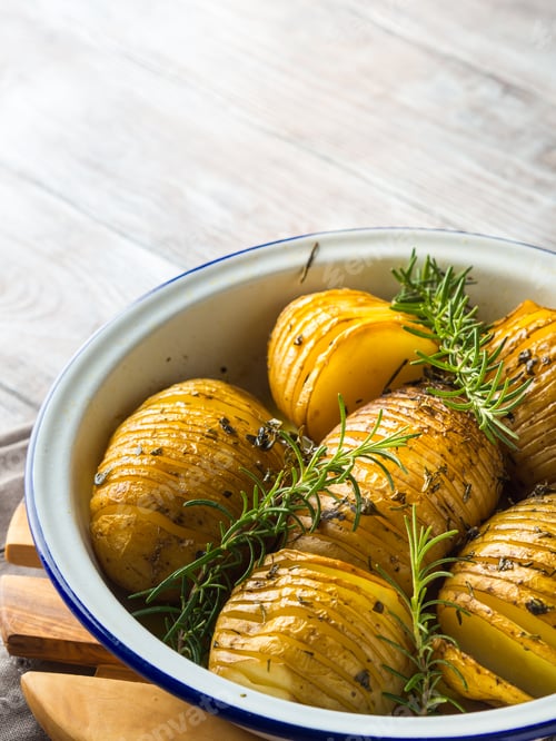 Preview: Baked potatoes cooked with herbs
