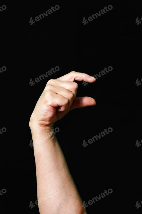 Preview: Letter G International sign language dark background