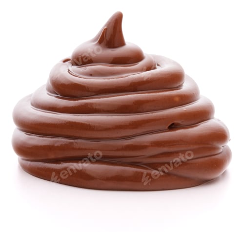Preview: Chocolate cream swirl isolated on white background cutout