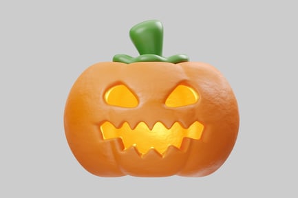 Preview: Jack-o'-lantern with a carved face