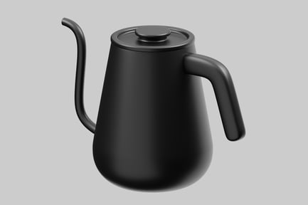 Preview: Black coffee kettle teapot with lid