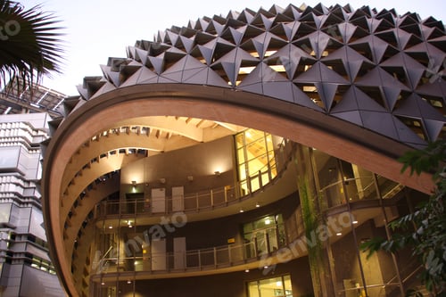Preview: Shot of a beautiful building with a unique design located in the UAE
