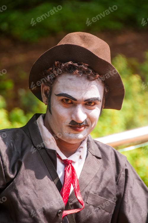 Preview: Portrait of impersonator as a joker, India.