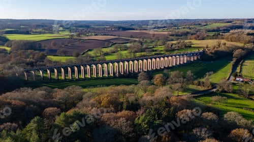 Preview: Aerial view of Ouse Valley Viaduct in Sussex.
