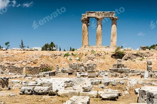 Preview: Ruins of temple in Corinth, Greece - archaeological site