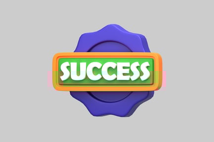 Preview: Success sign with badge shape