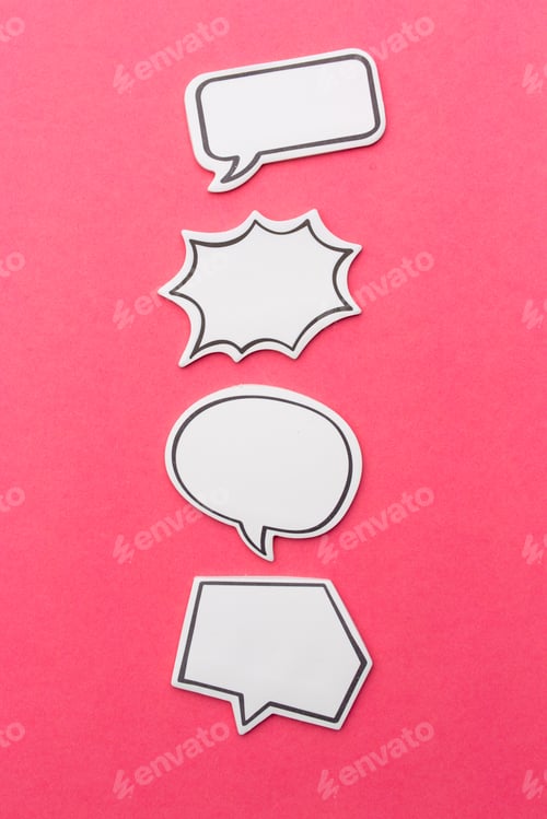 Preview: Colorful speech bubbles for creative communication and expression