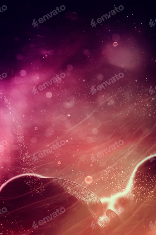 Preview: surreal space background with colorful galaxy