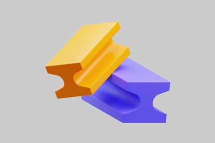 Visualização: Sobreposição de formas curvas e planas