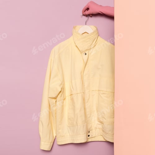 Preview: Stylish sportswear. Vintage Jacket. Minimal fashion. On the hang