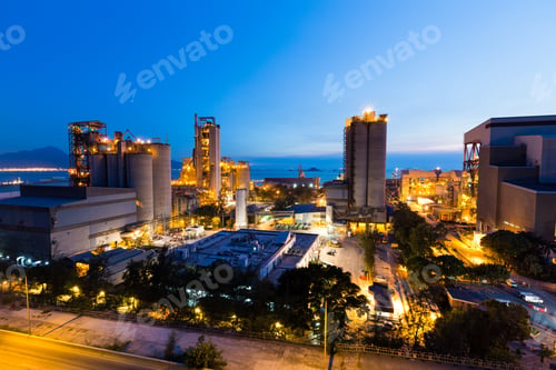 Preview: Cement Plant at night