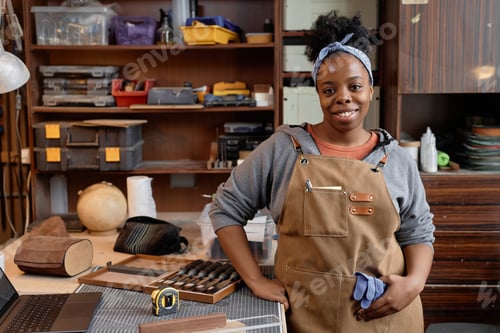 Preview: Working on Craft Project in Well-Organized Woodshop